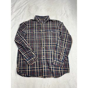 Duluth Trading Men’s Button Down Shirt Size Large Plaid Flannel Work Long Sleeve